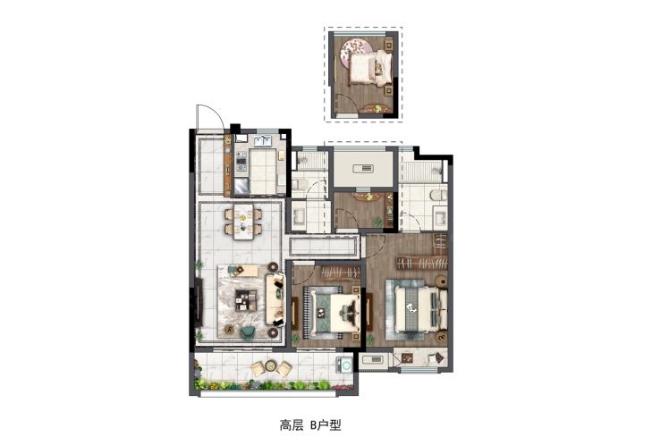 地铁口奢阔三房